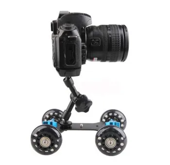 Mini desktop fotoaparát koľajového vozidla tabuľka dolly video jazdca skladieb+7