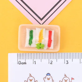 5 ks Simulácia Sushi Ploché Živice Cabochon Miniatúrne Falošné Potravín Hrať DIY Telefón Prípade Dekorácie Remesiel Zdobením Príslušenstvo