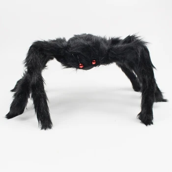 Veľké Halloween Dekorácie Vonkajšie Spider Tvar Black Plyšové Spider Vonkajšie Vnútorné Nádvorie Party Dekorácie
