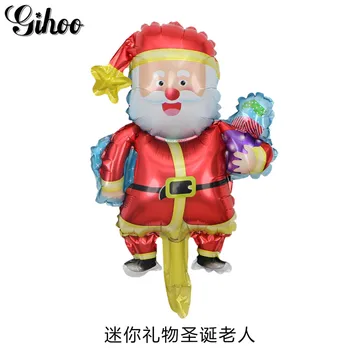 10pcs Vianočné Balón Santa Claus Balónoch Vianočné Ozdoby Snehuliak Mini Globos Noel Bell detské Nafukovacie hračky