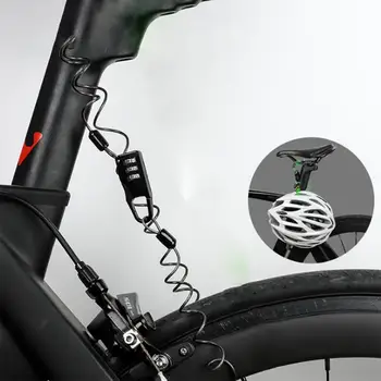 Mini Bike Zamky 1500mm Zložiť Batoh Cyklistika Helmu, Bicykel Káblový Zámok, 3-Miestne Kombináciu Anti-theft Bicykel Bicykel Zámok