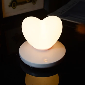 Nastaviteľné Romantické Srdce Tvar Stola Čítanie Touch Ovládania Nočné Svetlo USB Led Osvetlenie, Dekorácie Pre Deň Milú Manželku Darčeky