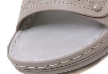 2020 Lete Klin Non-slip Sandále Ženy Bežné Topánky Dámske Pohodlné Sandále Geometrie Vzoru Žena Platformu Papuče 42