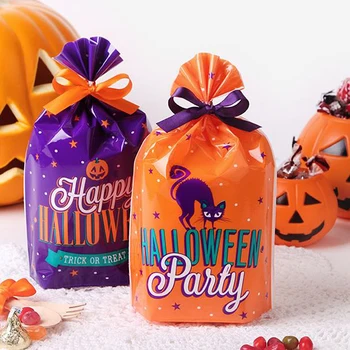 Halloween Roztomilý motýlik Prúžok Cookie Candy Darčekové Tašky pre Cukrovinky, Sušienky, Snack Pečenie Package Prípade Party Dodávky
