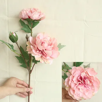 6pcs/veľa umelý kvet Jednu pobočku pivónia domáce dekorácie, svadobné ruke drží kvet viesť stenu kvet výrobca