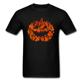 Horor Sieň Slávy Tričko Čierne Tričko Halloween Tekvica T-shirt Mužov Grafické Topy Tees Lete Hip vrchné Oblečenie XL