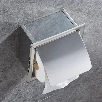 Zapustené stene vložené nehrdzavejúcej ocele roll držiak toaletného papiera držiak tkaniva box zásobník papiera držiak na uterák ak15
