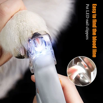 Profesionálne Pet Nail Clipper Nožnice Psa Cat Nail Prst Pazúr Nožnice, Nožnice LED Svetlo na Nechty, Zastrihávač pre Zvieratá Pet Supplie