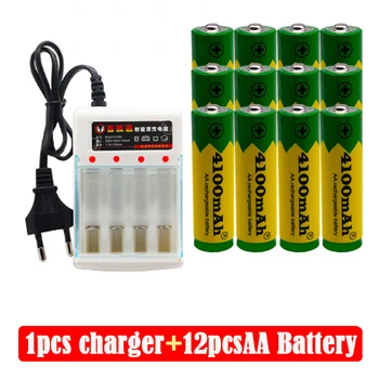 2020 Značky AA nabíjateľné batérie 4100mah 1,5 V Nové Alkalické Nabíjateľná batery pre led svetlo hračka mp3 doprava Zadarmo+nabíjačka