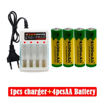 2020 Značky AA nabíjateľné batérie 4100mah 1,5 V Nové Alkalické Nabíjateľná batery pre led svetlo hračka mp3 doprava Zadarmo+nabíjačka