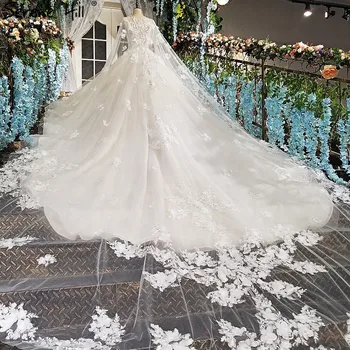 High-end bez Rukávov Šatkou Priadza Princezná Svadobné Šaty, Kvety Luxusný Sexy Vlak Svadobné Šaty Vestido De Noiva 2020