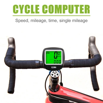 Bike Počítača Rýchlomer Káblové Nepremokavé Cyklistické počítadlo kilometrov na Bicykli Počítač, LCD Displej Bicykel Počítač Stopky Časovač Výkon