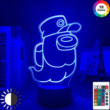 Akrylových 3d Led Nočné Svetlo Lampy Hra Medzi Nami Svetlo pre Miestnosti Dekorácie Cool Darček Medzi Nami Duch Lampa Dropshipping Vianoce, Narodeniny