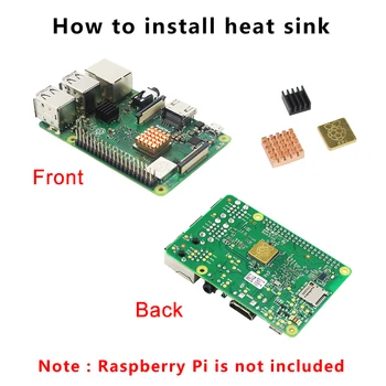 3 Ks Raspberry Pi 3 Model B Plus Heatsinks Medi Hliníkový Chladič na Chladenie Auta Chladnejšie Radistor pre Raspberry Pi 3 2 Model B