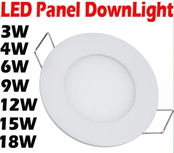 Stmievateľné Ultra tenké 3W/4W/ 6W / 9W / 12W /15W/ 18W LED Stropné Zapustené Mriežky Downlight / Slim Kolo/Štvorcových Panel Svetlo