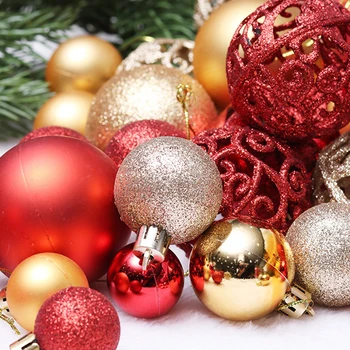 6typ Tvorivé Vianočné Výzdoba Loptu Nastaviť Nerozbitné Transparentné Baubles Vianočný Stromček, Závesné Dekorácie Prívesok Domov Ornament