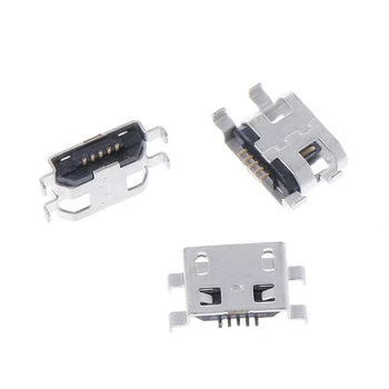 10 Ks, Typ B Micro USB 5 Pin Žena Nabíjačku Mount Jack Konektor Port Zásuvka G8TB