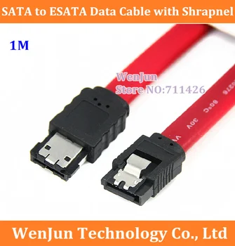 Doprava zadarmo SATA, aby ESATA dátový kábel s shrapnel, externý mobilný pevný disk box,vysoko kvalitné, 1m kábel