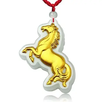 3D gold vložkou a Tianyu sľubný kôň prívesok h46#