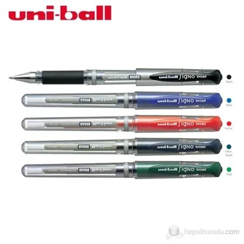 Uni-ball Signo Široké Podpis Pero 1.0 1'li (UM-153)-Modrá