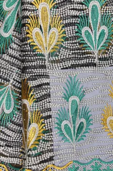 Najnovšie Afriky Šnúrky Tkaniny Vyšívané Kamene Afriky francúzskej Čipky a Tylu Textílie 2018 Afriky francúzsky Čistý Čipky Textílie ZJ12