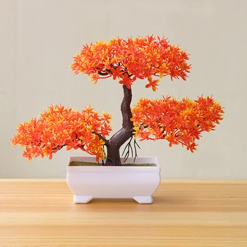 Umelé Rastliny Umelé Kvetiny Domova Bonsai Strom Črepníkových Rastlín Falošné Kvet Črepníkové Ornament Pre Domáce Miestnosť, Záhradné Dekorácie