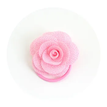 13pcs/veľa Umelý Kvet Copu Držiteľ Ženy Guma Kaučuku Elastické Vlasy Kapely DIY Camellia Rose Dievčatá Vlasy Príslušenstvo