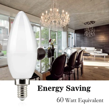 Silný E14 LED sviečkach 110V 220V LED Svetlo, Žiarovka, Teplá/Studená Biela Domov Svetla šetrenie Energie Pozornosti Chandlier Krištáľové Lampy
