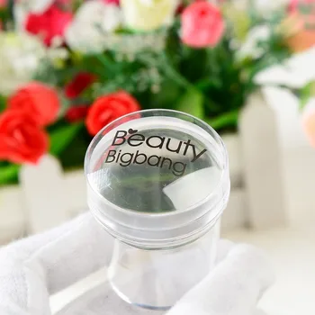 Klinec BeautyBigBang Transparentné Stamper Marshmallow Jasné Jelly Lisovanie Plechu Stamper + Škrabka Na Nechty Nail Art Pečiatky