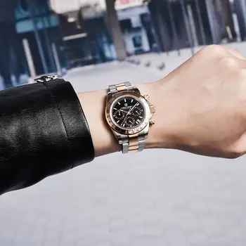 Pagani Dizajn Automatické hodinky pánske top luxusné značky quartz viacfunkčné hodinky mužov chronograf športové hodinky z nerezovej ocele