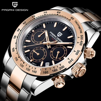 Pagani Dizajn Automatické hodinky pánske top luxusné značky quartz viacfunkčné hodinky mužov chronograf športové hodinky z nerezovej ocele