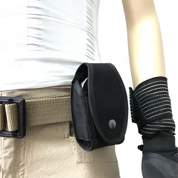 Taktická Vojenská Bezpečnosť Handcuff Prípade Enhanced Tvarovaný Pás Namontované Jedno Handcuff Puzdro Case Black