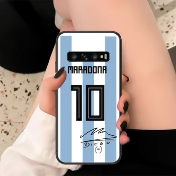 Diego Maradona Futbal 10 Telefón puzdro Pre Samsung Galaxy Note S 8 9 10 20 Plus E Lite Ultra Black Black Nepremokavé Módne Hoesjes