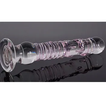 Umelý Penis Realistického Dilda Pyrex Glass Crystal Dildo S Mieste Korálky Falošné Penis Análny Zadok Plug Gay Masturbácia, Sexuálne Hračky