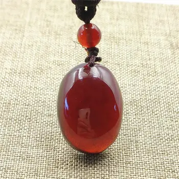 Originálny Prírodný Granát Orange Red Crystal Prívesok 23x16x9mm Oválny Tvar Ženy Muži Módnych Šperkov Náhrdelník AAAAA
