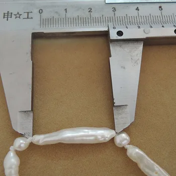 BIWA sladkovodné PERLOVÝ NÁHRDELNÍK PRÍRODY SLADKOVODNÉ Baroková PERLA dlhý NÁHRDELNÍK ,80-150 cm ,perla dĺžka veľkosti 15-35 mm