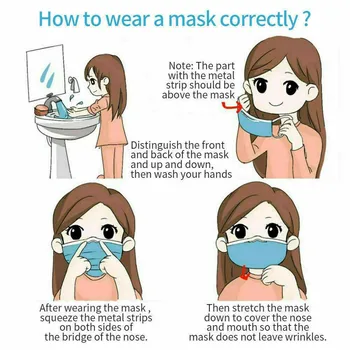 Čelenka 50PC Jednorazové Masku na Tvár Priemyselné 3Ply Ucho Slučky маска mascarillas маска для лица masque маска на рот тканевая