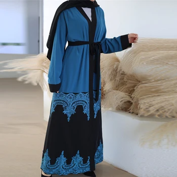Abaya Kaftan Eid Mubarak Kimono Mujer Cardigan Hidžáb Moslimské Oblečenie Dubaj Omán Kaftane Turecko-Islamské Oblečenie Abayas Pre Ženy