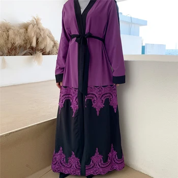 Abaya Kaftan Eid Mubarak Kimono Mujer Cardigan Hidžáb Moslimské Oblečenie Dubaj Omán Kaftane Turecko-Islamské Oblečenie Abayas Pre Ženy
