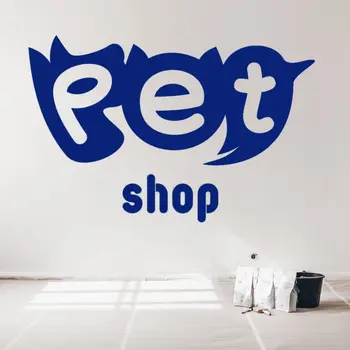 Klasické Pet Shop Siluetu Wall Art Vinylové Nálepky Odtlačkový Pre Internetový Obchod Dekorácie Vymeniteľné A001874
