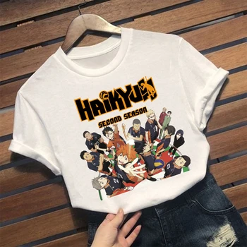 2021 Japonské Anime Haikyuu Karasuno T Shirt Mužov Harajuku Letné Topy Letieť Vysoko, Grafické Tees Kawaii Unisex Cartoon Tričko Topy