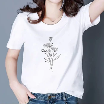 Nové tričko Ženy Punk Hip Hop Top Vzory Tetovanie Ropa Mujer Plus Veľkosť Elegantné Bežné T-shirt Harajuku Lacné Módne Tričko