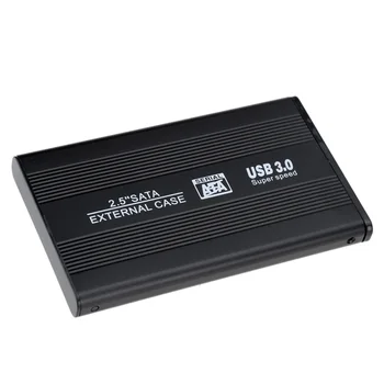 Jimier CY Čierna Farba, 2.5 Palcový Sata 22pin 7+15 SSD USB 3.0 Externý Pevný Disk Kryt pre Notebook & POČÍTAČU pomocou Kábla