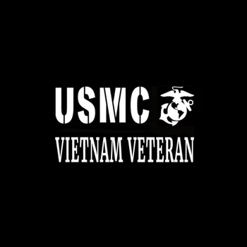 YJZT 15.2 CM*8.2 CM USMC VIETNAM VETERÁN Vinyl Kotúča, Auto Nálepky, Marine Corps Semper Fi Black/Silver C3-0072