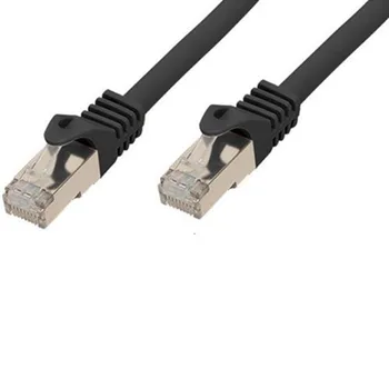 1x Ethernet CAT 7 Sieť LAN Kábel Patch Viesť RJ45 S/FTP PIMF 0,25 m Čierna