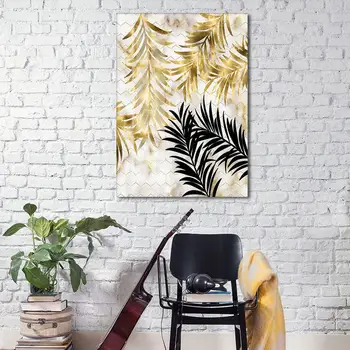 Móda Múr Umenia Plagátu a Vytlačí Výkresy s Gold Leaf Plátno na Maľovanie Moderný Pop Obývacia Izba Dekorácie, Nástenné Maľby 1T
