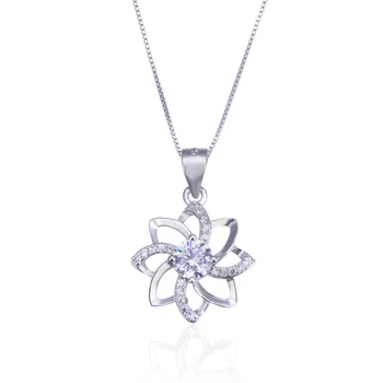 Camellia 925 Sterling Silver Prívesok Romantické Šperky, Darček pre Jej Biele Zlato Kryt CHDAD001900