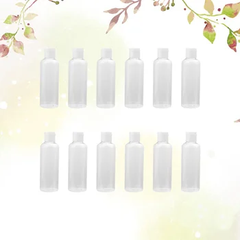12Pcs Subpackaging Fľaša Kozmetika Fľaša Cestovanie Šampón Fľaša Naplniteľné Fľaše Biele (100 ml)
