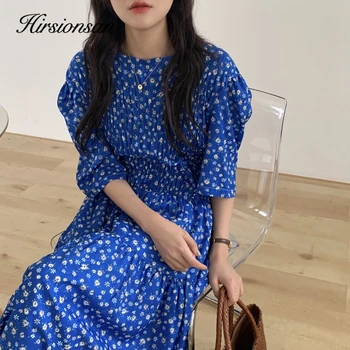 Hirsionsan Kvetinové Šaty Žien 2020 Lete Nové Harajuku Dovolenku Vintage Šaty Elegantné Dámske Dlhé Šaty Kórejský Voľné Šaty