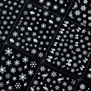 12 Listov DIY 3D Snowflake Luky Nail Art Nálepky Necht Dekorácie Manikúra Kotúča, Tipy na Nechty, Umenie Príslušenstvo Vianočné Darčeky